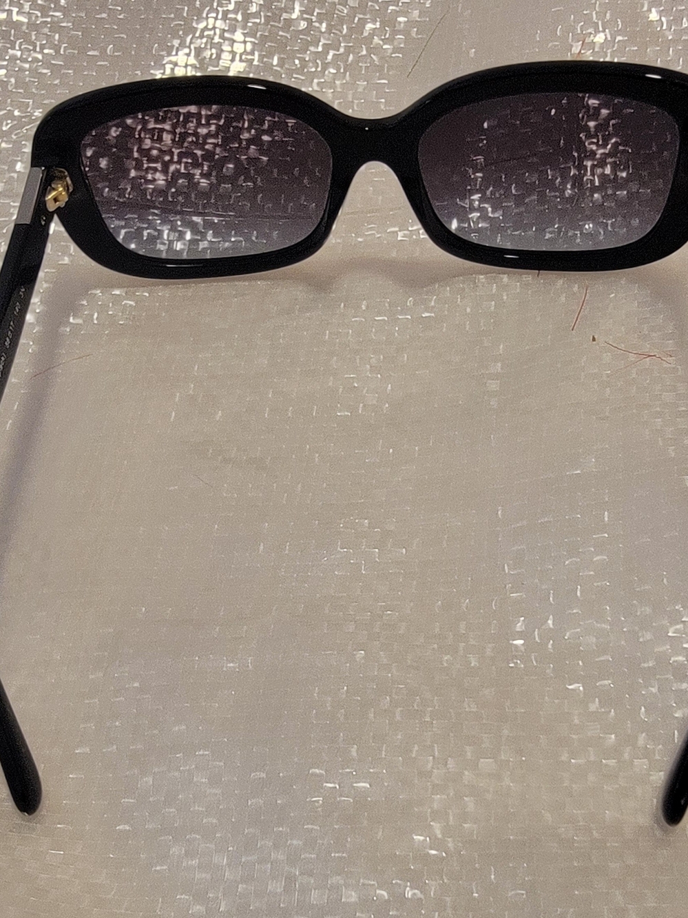 Coach Black Rectangular Sunglasses With Case